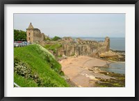 Coastline Beach and Ruins of St Andrews, Scotland Fine Art Print