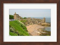 Coastline Beach and Ruins of St Andrews, Scotland Fine Art Print