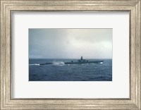 Pacific Ocean, US submarine during WW II Fine Art Print