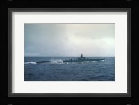 Pacific Ocean, US submarine during WW II Fine Art Print