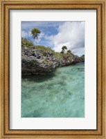 Scenic lagoon located inside volcanic caldera, Fiji Fine Art Print