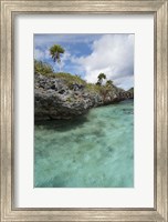 Scenic lagoon located inside volcanic caldera, Fiji Fine Art Print