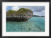 Fiji, Island of Fulanga. Lagoon inside volcanic caldera. Mushroom islets, limestone formations. Fine Art Print