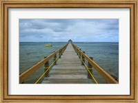 Long wooden pier, Coral Coast, Fiji, South Pacific Fine Art Print