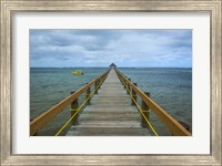 Long wooden pier, Coral Coast, Fiji, South Pacific Fine Art Print