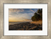 Late afternoon light on a beach on Beachcomber island, Mamanucas Islands, Fiji, South Pacific Fine Art Print