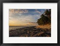 Late afternoon light on a beach on Beachcomber island, Mamanucas Islands, Fiji, South Pacific Fine Art Print