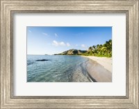 White sandy beach, Oarsman Bay, Yasawa, Fiji Fine Art Print