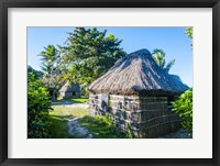 Local thatched hut, Yasawa, Fiji, South Pacific Fine Art Print