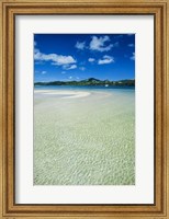Turquoise water at the Nanuya Lailai island, the blue lagoon, Yasawa, Fiji, South Pacific Fine Art Print