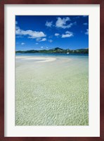 Turquoise water at the Nanuya Lailai island, the blue lagoon, Yasawa, Fiji, South Pacific Fine Art Print