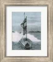 World War I (1914-1918). The British submarine E-8. Sank a German destroyer in the North Sea Fine Art Print