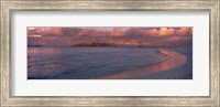 Island in the during sunset, Veidomoni Beach, Mamanuca Islands, Fiji Fine Art Print