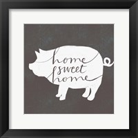 Home Sweet Home Pig Framed Print