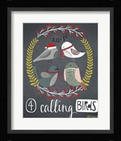 4 Calling Birds Framed Print
