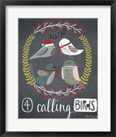 4 Calling Birds Framed Print