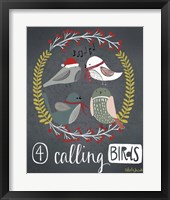 4 Calling Birds Framed Print
