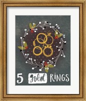 5 Gold Rings Fine Art Print