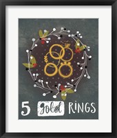 5 Gold Rings Framed Print