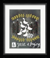 6 Geese Framed Print