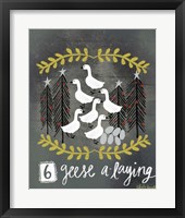 6 Geese Framed Print