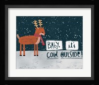 Cold Reindeer Framed Print