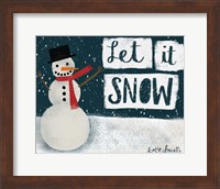 Night Snowman Fine Art Print