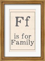 F is for Family Fine Art Print