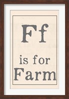 F is for Farm Fine Art Print