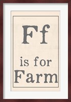 F is for Farm Fine Art Print