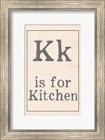 K is for Kitchen Fine Art Print