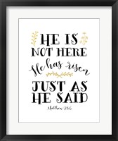 He Has Risen Fine Art Print