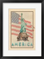 Travel America Framed Print