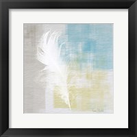 White Feather Abstract I Framed Print