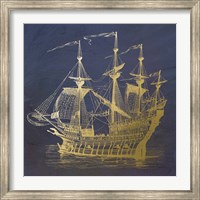 Gold Ship Fine Art Print