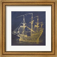 Gold Ship Fine Art Print