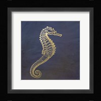 Golden Seahorse Framed Print