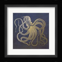 Golden Octopus Framed Print
