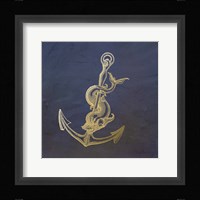 Golden Anchor Framed Print