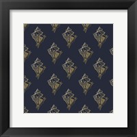 Gold Shell Pattern Framed Print