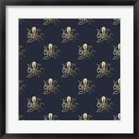 Gold Octopus Pattern Fine Art Print