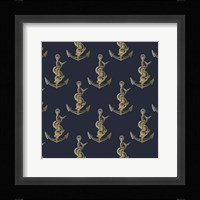 Gold Anchor Framed Print