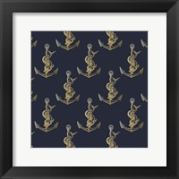 Gold Anchor Framed Print