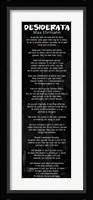 Desiderata In Black Fine Art Print