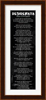 Desiderata In Black Fine Art Print