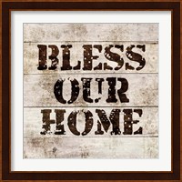 Bless Our Home In Wood Fine Art Print