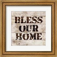 Bless Our Home In Wood Fine Art Print