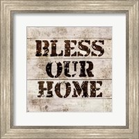 Bless Our Home In Wood Fine Art Print