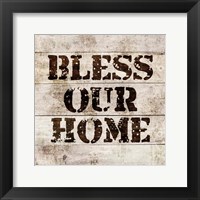 Bless Our Home In Wood Fine Art Print