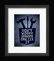Don't Worry In Blue Fine Art Print